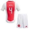 Conjunto (Camiseta+Pantalón Corto) Ajax Jorrel Hato 4 Primera Equipación 2024-25 - Niño